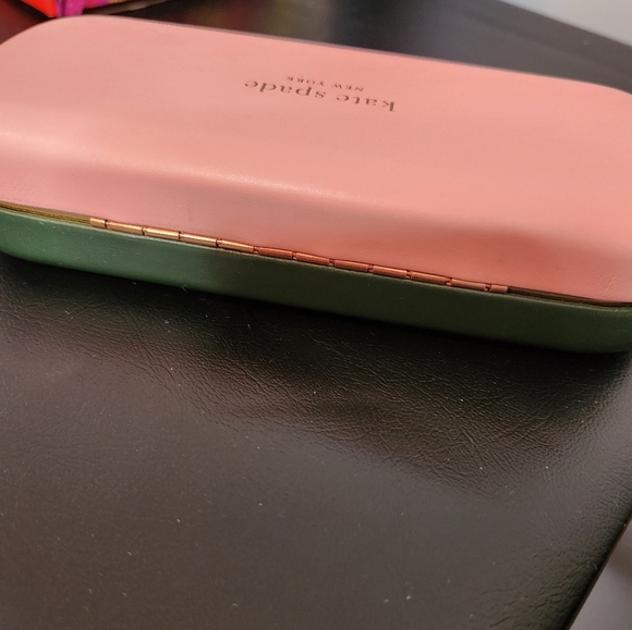 Kate Spade New York Glasses Hard Case Faux Leather Clamshell - Picture 5 of 8